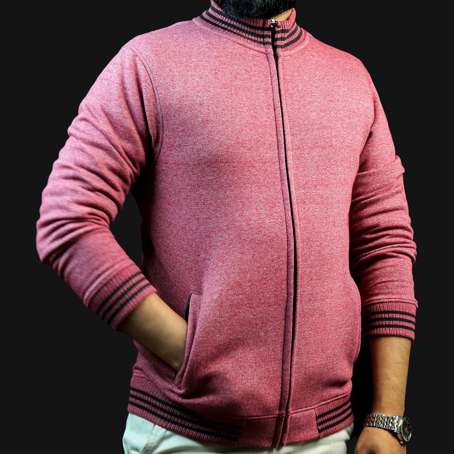 Mock Neck for Men  - Fleece Fabric  - Winter Collection