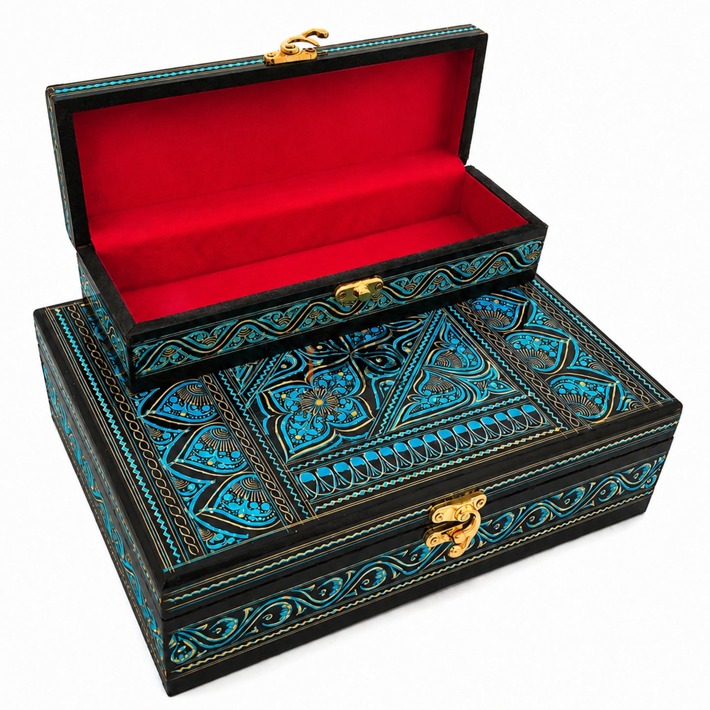Handcrafted Wooden Jewelry Box Set – Premium Carved Storage Box with Discount Deal