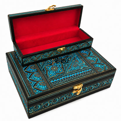 Handcrafted Wooden Jewelry Box Set – Premium Carved Storage Box with Discount Deal