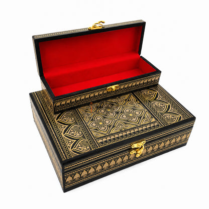 Handcrafted Wooden Jewelry Box Set – Premium Carved Storage Box with Discount Deal
