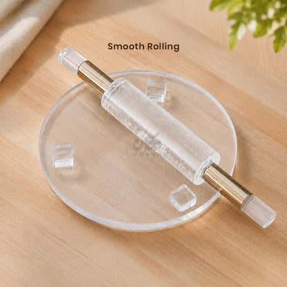 Premium Acrylic Rolling Pin – Heavy Duty Transparent Non Stick Belan For Perfect Roti