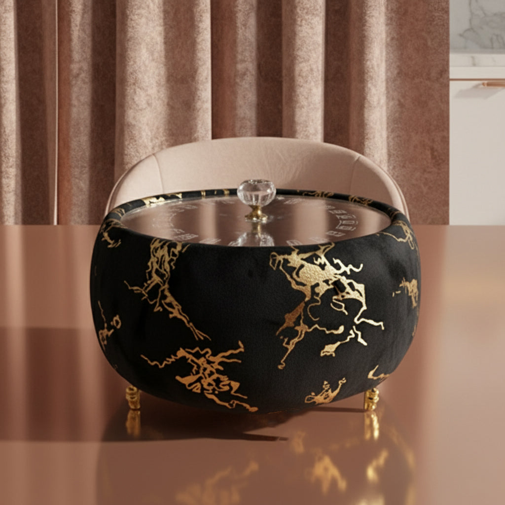 Inside Steel Bowl Turkish Velvet Hotpot with Acrylic Lid