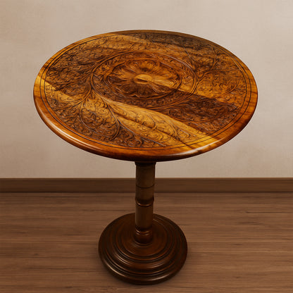 3 in 1 Hand-Carved Table, Tissue & Jewelry Box Set