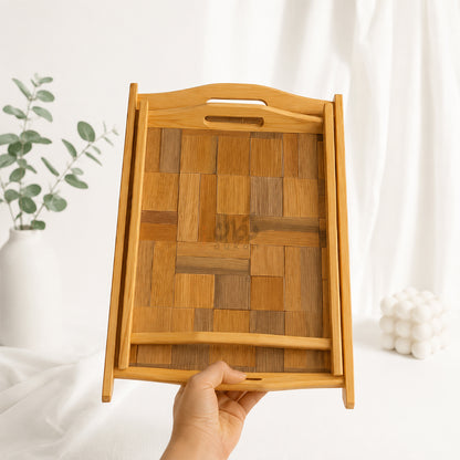 Kail Wood Set of 3 Serving Trays With Ergonomic Handles