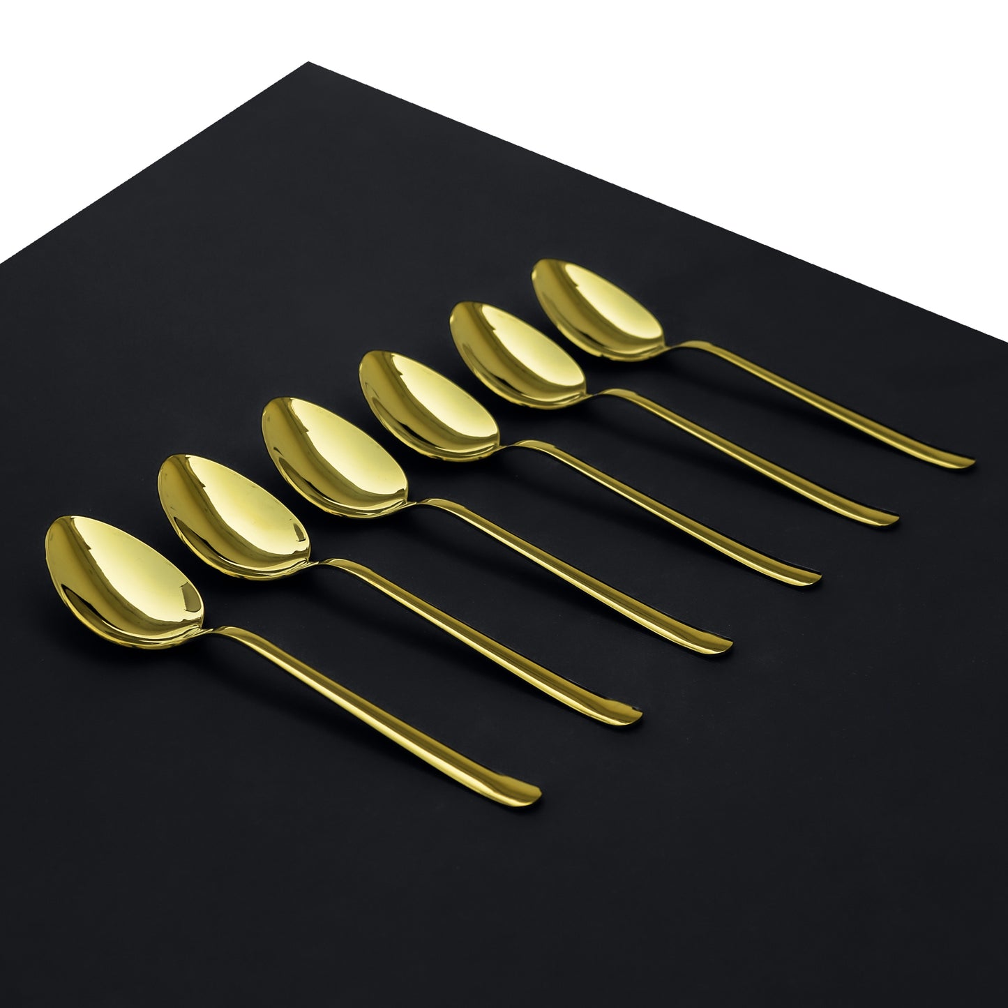 Premium Dessert Spoon Set for 6, 8 & 12 Person Serving - Golden Color