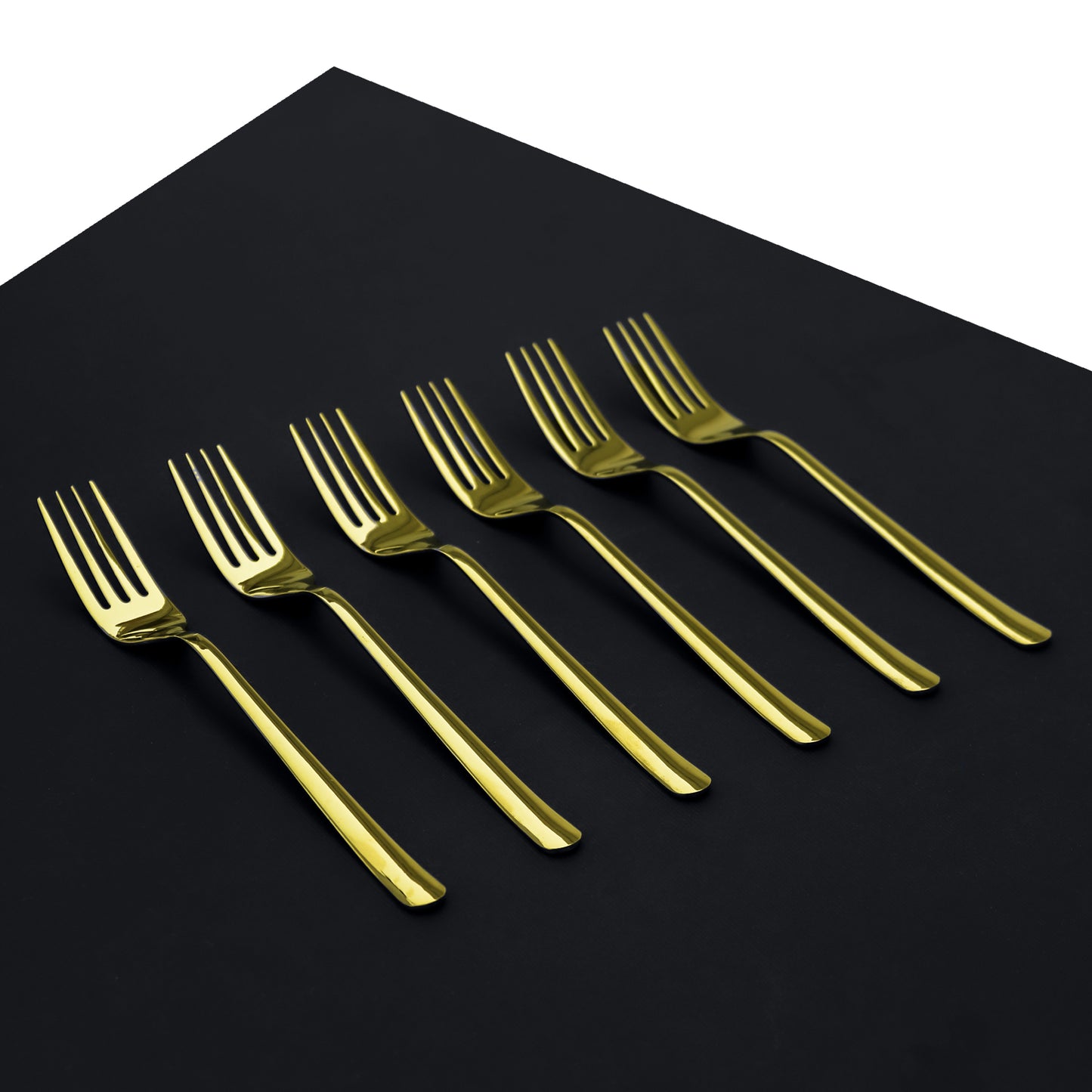 Premium Dessert Fork Set for 6, 8 & 12 Person Serving - Golden Color