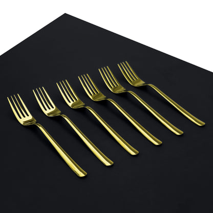 Premium Dessert Fork Set for 6, 8 & 12 Person Serving - Golden Color