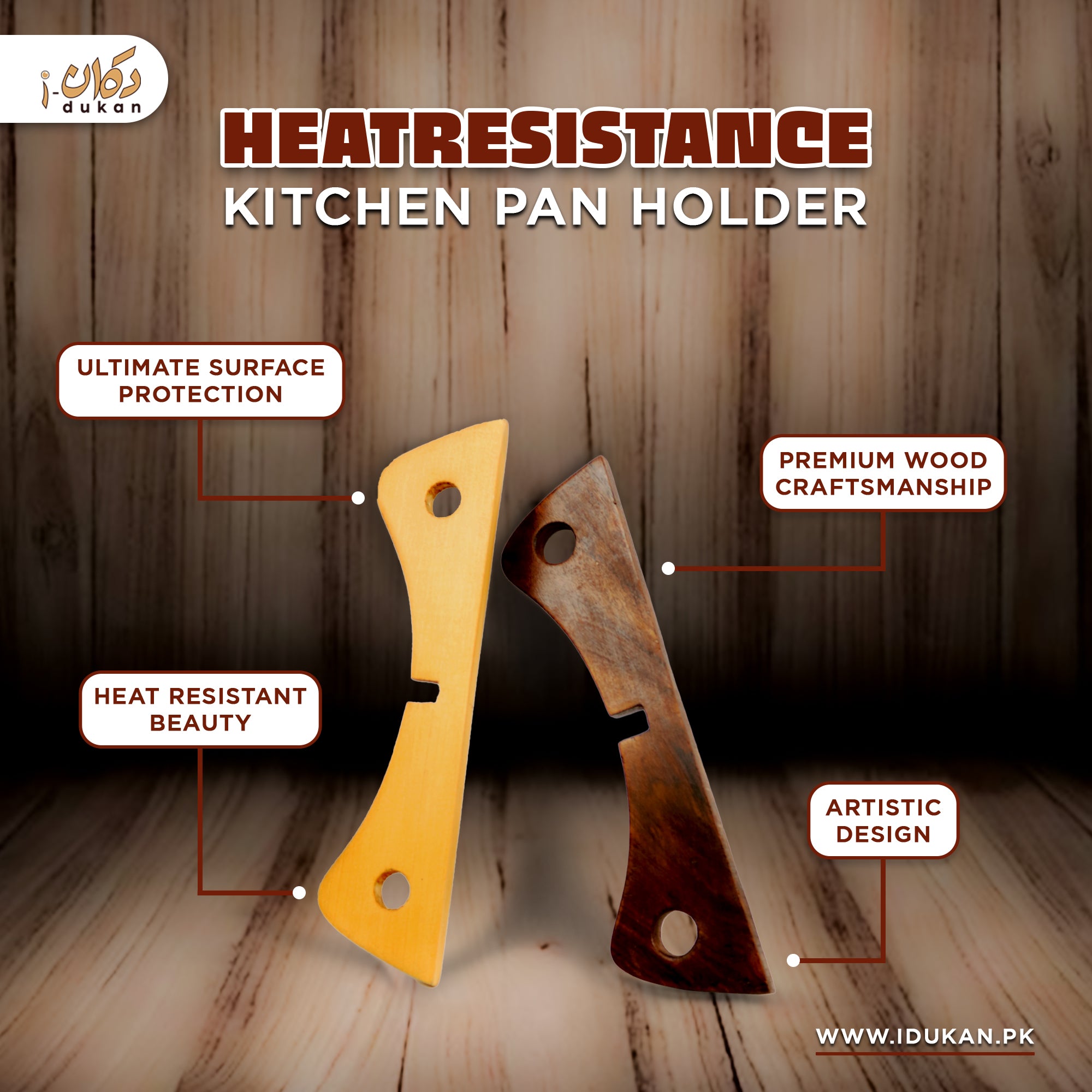 Wooden Hot Pot Stand for Kitchen Heat Resistant Pan Stand