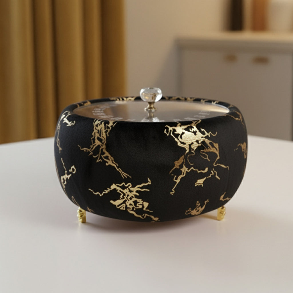 Inside Steel Bowl Turkish Velvet Hotpot with Acrylic Lid