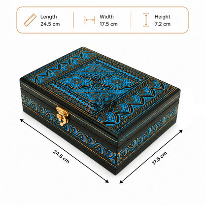 Handcrafted Wooden Jewelry Box Set – Premium Carved Storage Box with Discount Deal