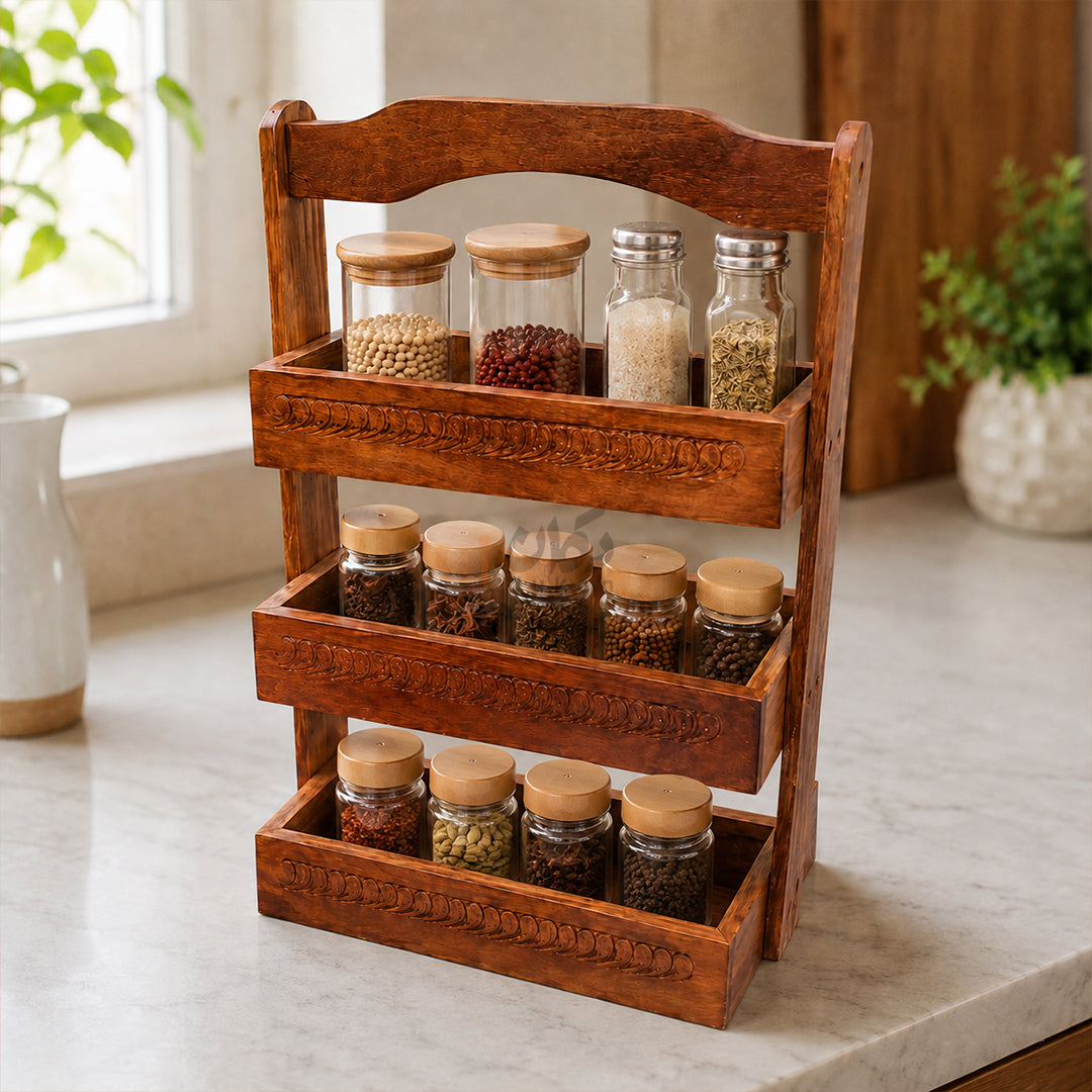 Handmade Wooden Spoon Rack for Kitchen