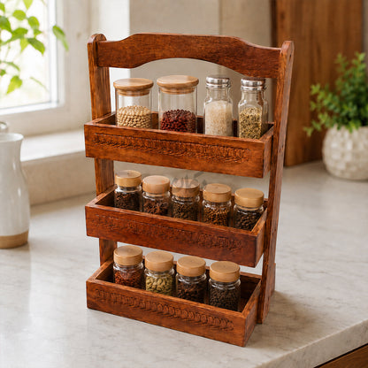 Handmade Wooden Spoon Rack for Kitchen