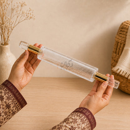 Premium Acrylic Rolling Pin – Heavy Duty Transparent Non Stick Belan For Perfect Roti