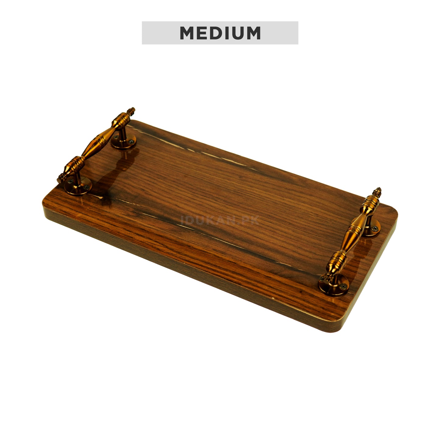 Premium UV Glass Wood MDF Serving Tray for Hosting and Home Decor