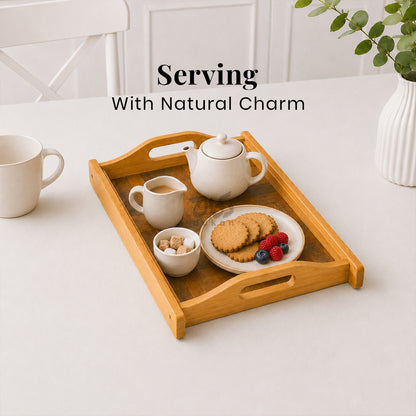 Kail Wood Set of 3 Serving Trays With Ergonomic Handles