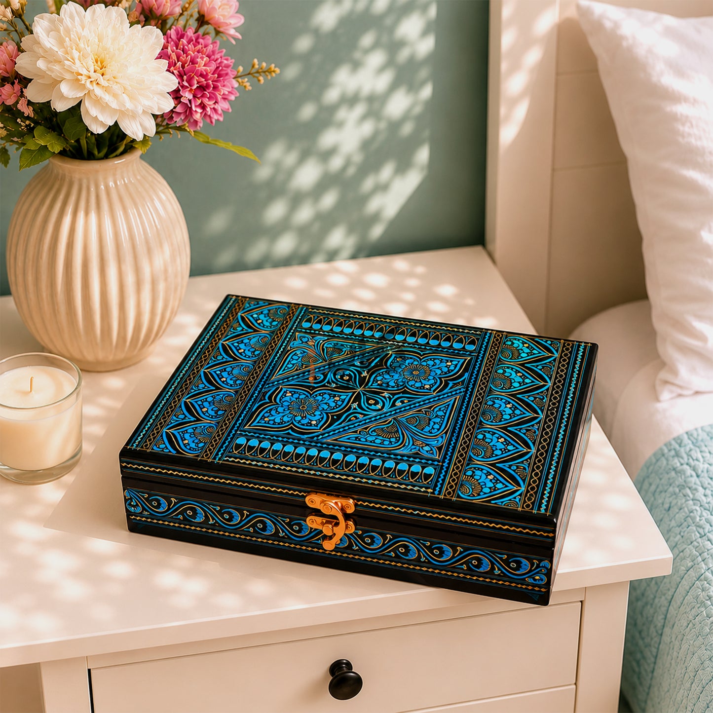 Handcrafted Wooden Jewelry Box Set – Premium Carved Storage Box with Discount Deal
