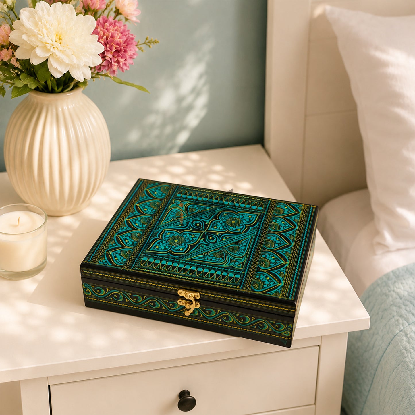 Handcrafted Wooden Jewelry Box Set – Premium Carved Storage Box with Discount Deal