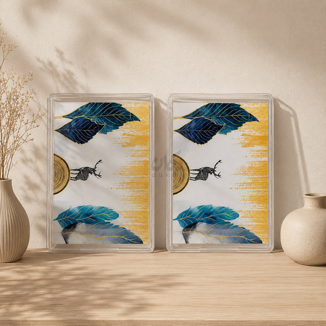 Luxury Acrylic Tray Set – Premium Decorative Serving & Organizer Tray (Set of 2)
