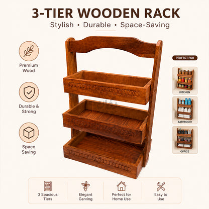 Handmade Wooden Spoon Rack for Kitchen
