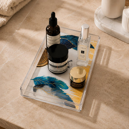 Luxury Acrylic Tray Set – Premium Decorative Serving & Organizer Tray (Set of 2)