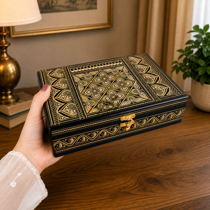 Handcrafted Wooden Jewelry Box Set – Premium Carved Storage Box with Discount Deal