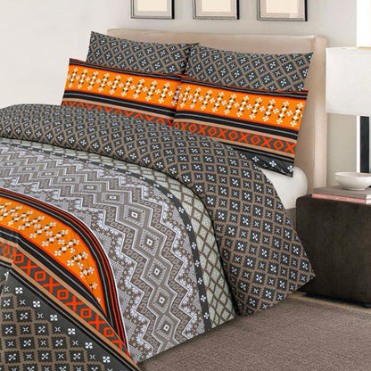 King Size 3 Pcs Bed Sheet Set with Pillow Covers | Cotton Bed Sheet