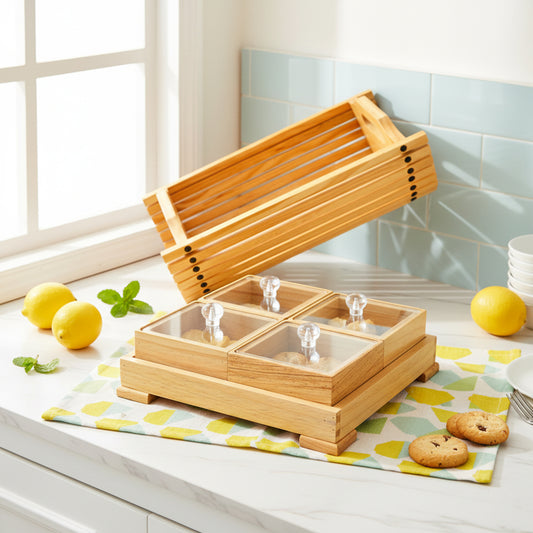 Special Bundle Offer — Wooden Storage Set + Fruit Serving Basket