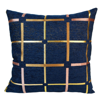 Fancy Foil Printed Velvet Cushion Cover 16x16 Inches Size