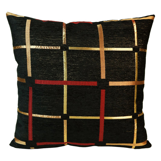 Fancy Foil Printed Velvet Cushion Cover 16x16 Inches Size