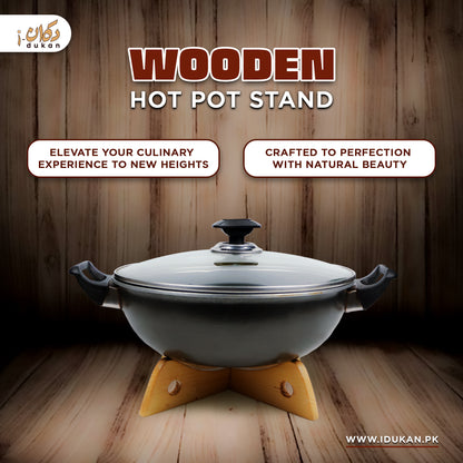 Wooden Hot Pot Stand for Kitchen Heat Resistant Pan Stand