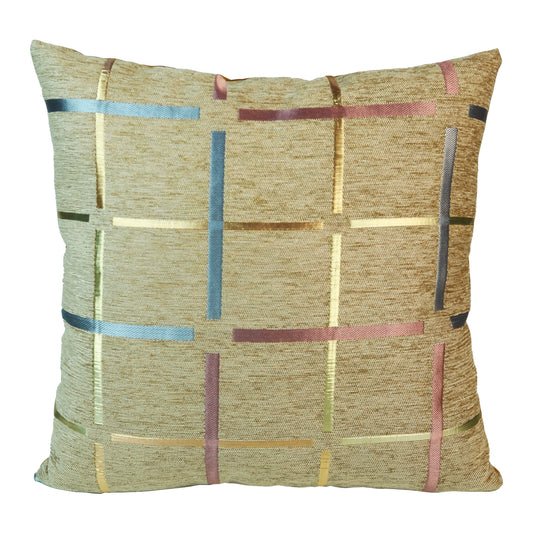 Fancy Foil Printed Velvet Cushion Cover 16x16 Inches Size