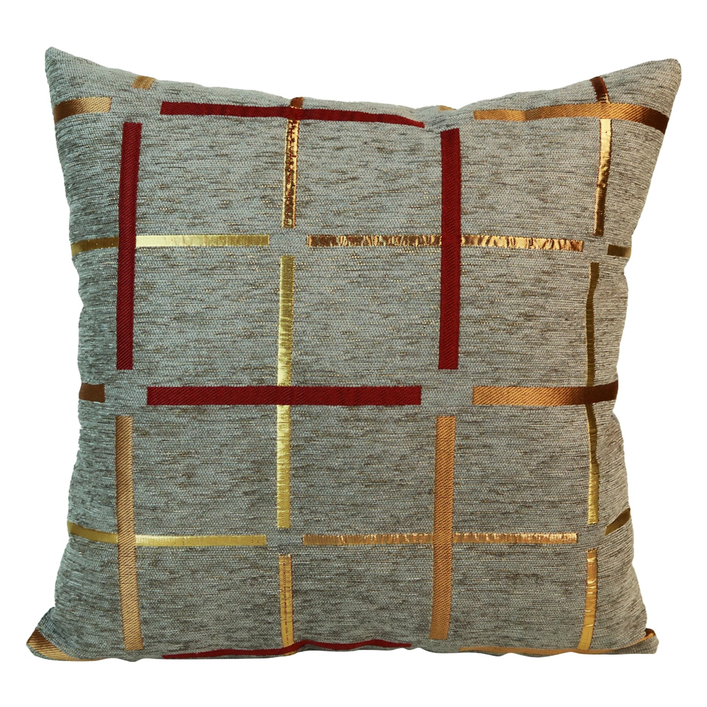 Fancy Foil Printed Velvet Cushion Cover 16x16 Inches Size