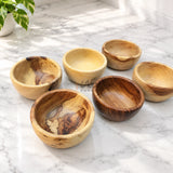 Pure Wooden Bowls Set of 7 Pieces – Natural Wooden Serving Bowls