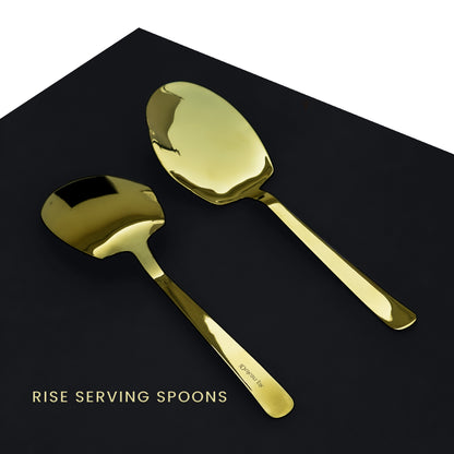 6 Person Premium Cutlery Set - Golden Color - 28 Pieces