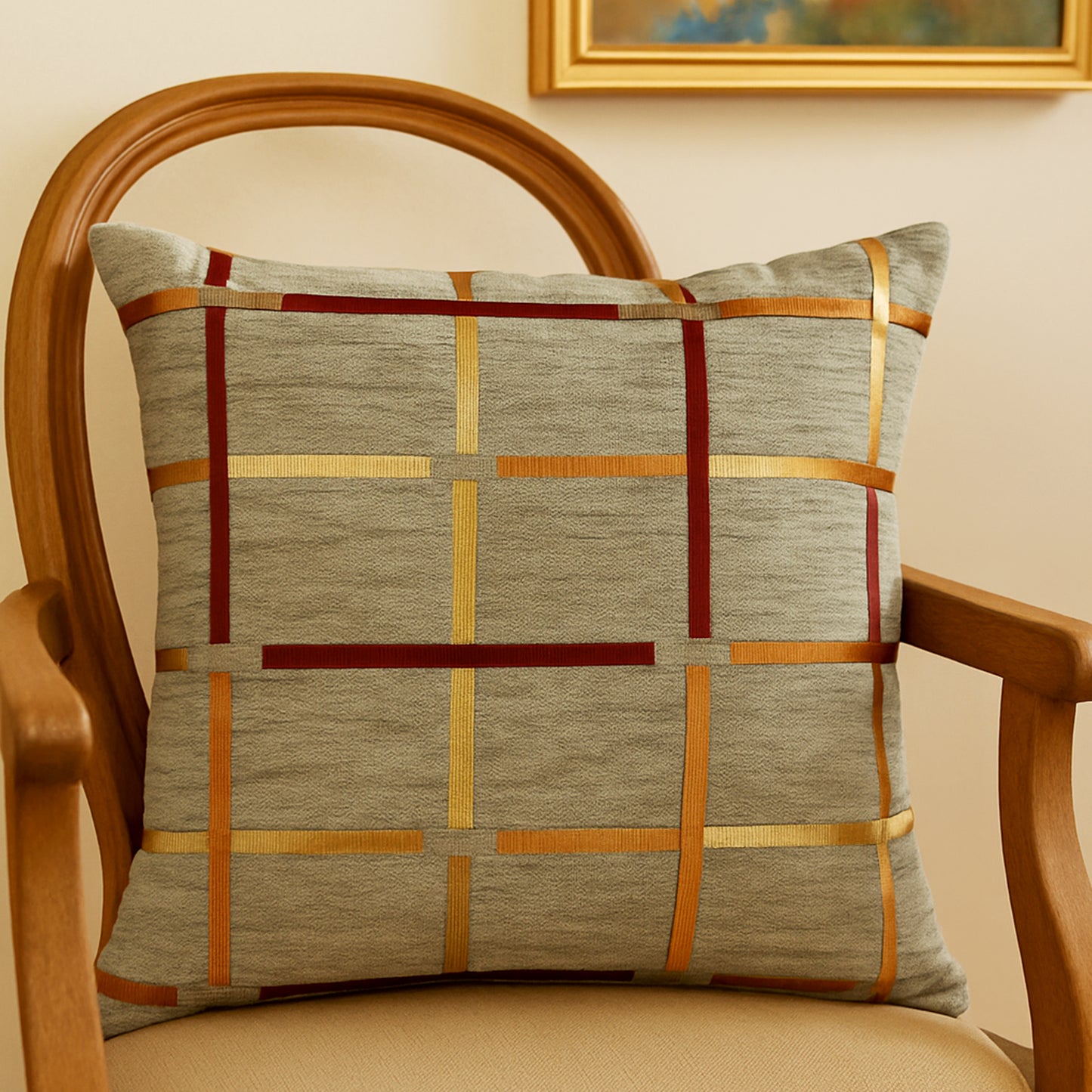 Fancy Foil Printed Velvet Cushion Cover 16x16 Inches Size