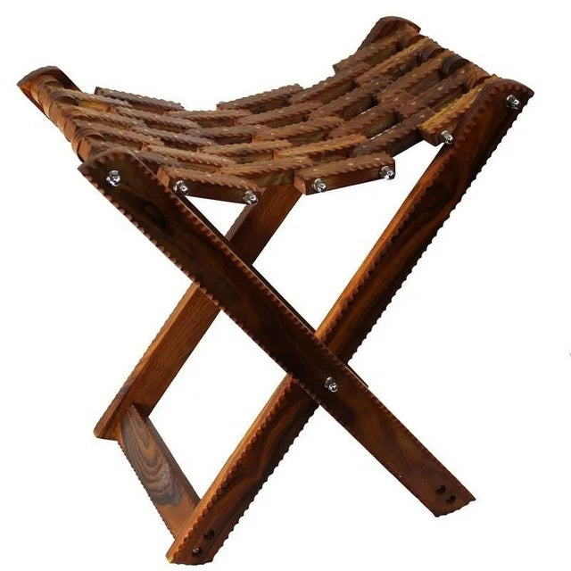 Handmade Wooden Folding Chair for Home Decor