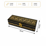 Small Golden black jewelry box size dimensions
