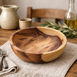 Natural Wooden Serving Bowls for Salad, Snacks & Dry Fruits