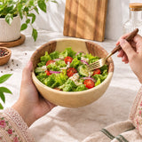 Natural Wooden Serving Bowls for Salad, Snacks & Dry Fruits