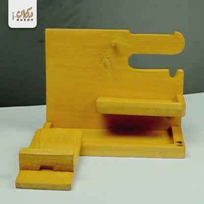 Wooden Office Desk Personal Organizer Stand | Phone Docking Stand Watches Key Holder