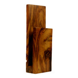 Sheesham wood wall sconce lamp on white background
