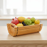 Kail wood fruit serving basket filled with fresh fruits