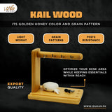 Kail wood key holder stand details infographic