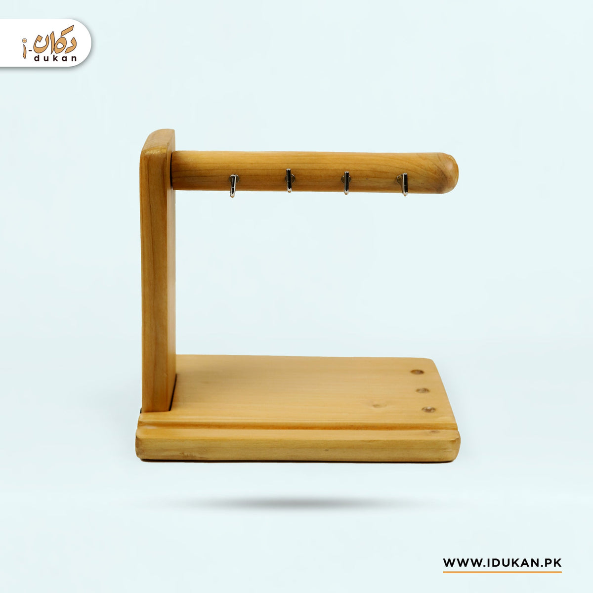 Light kail wood key holder stand with hooks